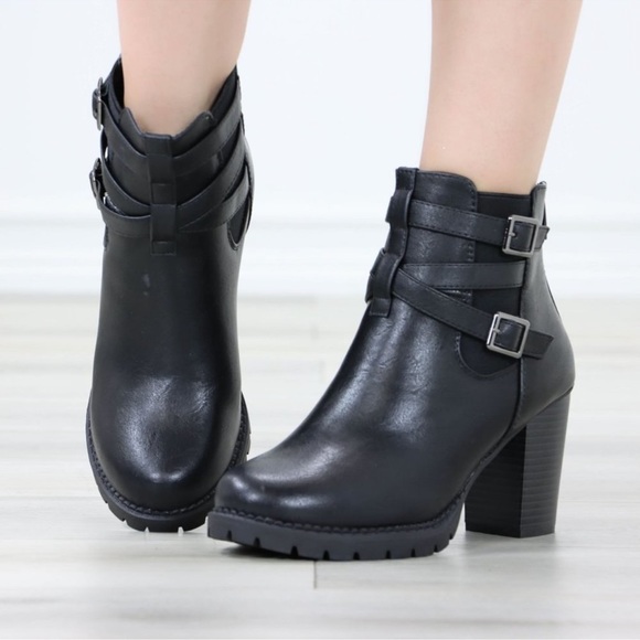 Black Block Heel Boots - Picture 8 of 9